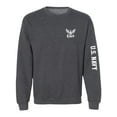 thumbnail image 1 of U.S. Navy White Sleeve Print Crewneck Sweatshirt, 1 of 3