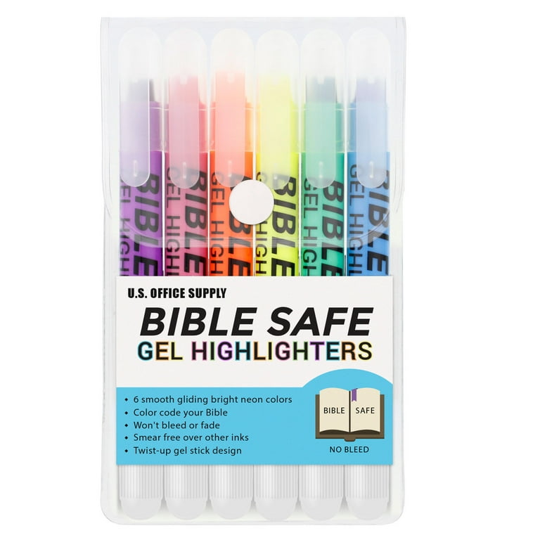 8 Earthy Bible Highlighters No Bleed or Smear, Bible Safe Gel