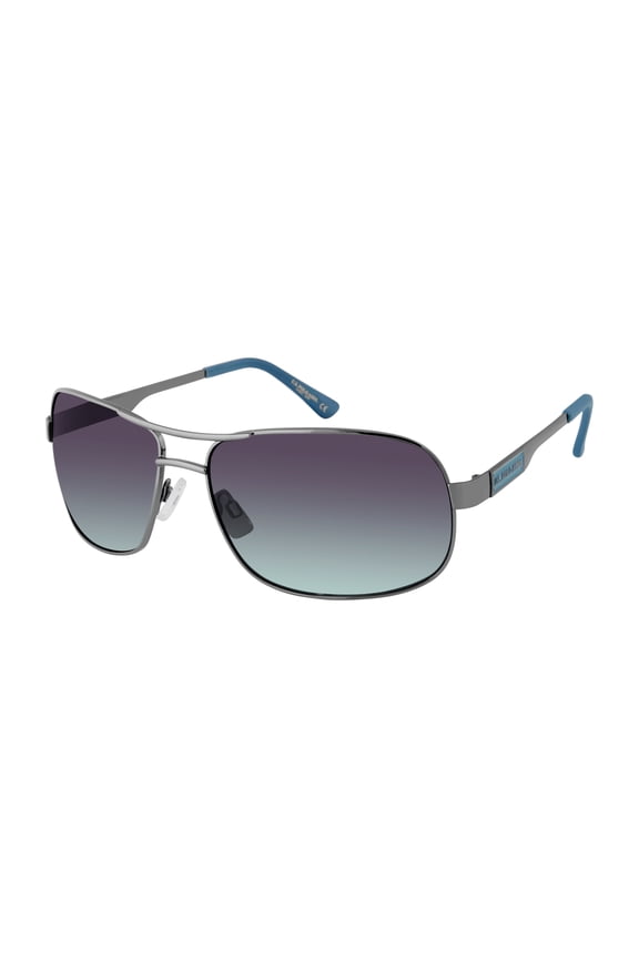 Men's Metal Aviator Sunglasses with Colored Enamel Temple & 100% UV Protection, 65 mm