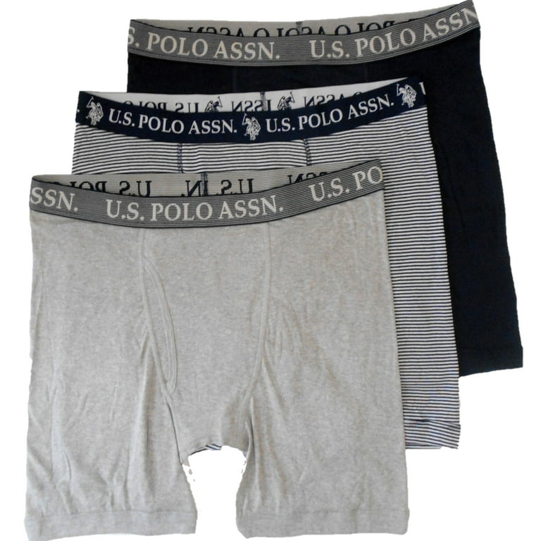 U. S. Polo Assn. Big & Tall Boxer Briefs 4XL Black