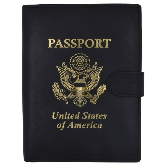 U.S Passport Holder Cover Wallet Leather Card Case Travel Accessories USA Logo