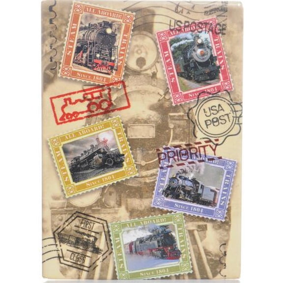 U.S. Passport Postage Stamp  Train Icon Magnet