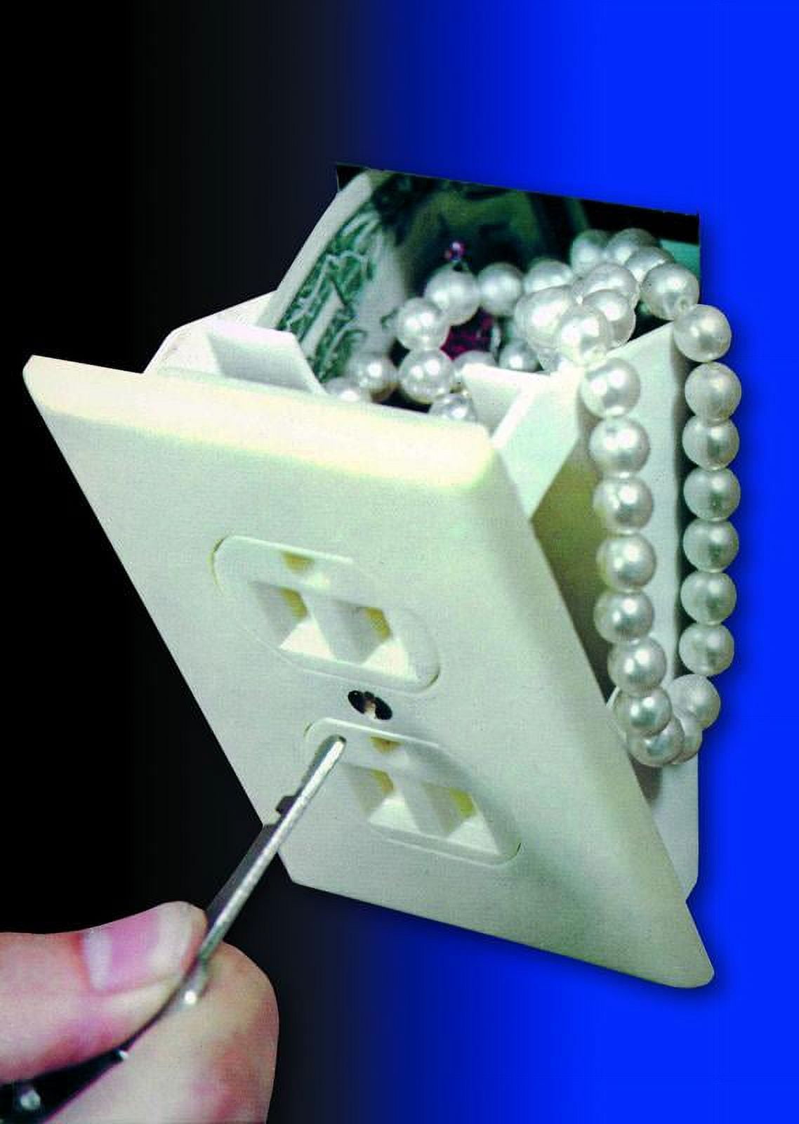U.S. Patrol 0.4 oz. Hidden Wall Safe with Cutout Saw and Template, JH558 White