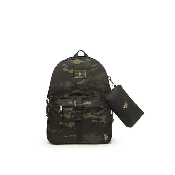 U.S. Polo Assn. 16" Unisex Backpack, Lunch Box, & Pencil Case, Camouflage