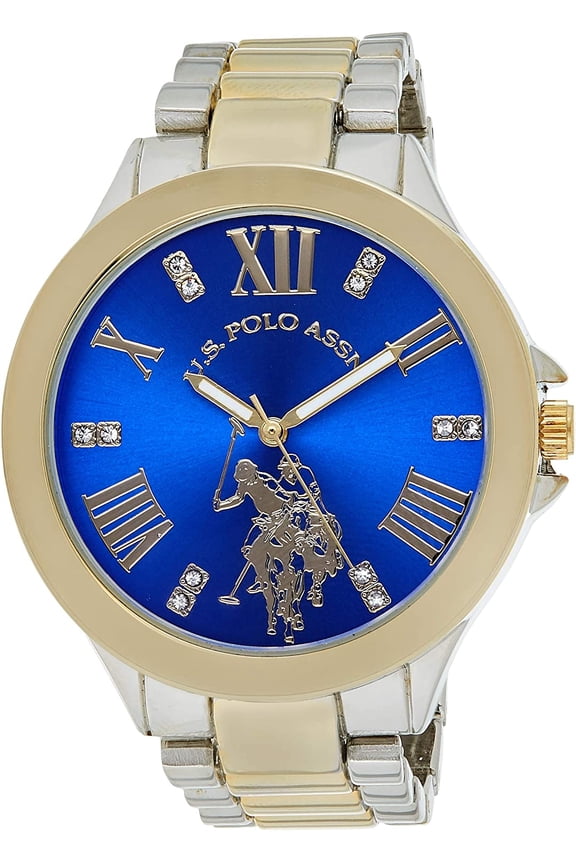 Adult Female Watch Navy Dial with 2 Rows of Stones on Bezel - USC40027