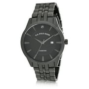 U.S. Polo Assn. Adult Male Analog Bracelet Watch in Gun Metal with Black Diamond USC8066WM