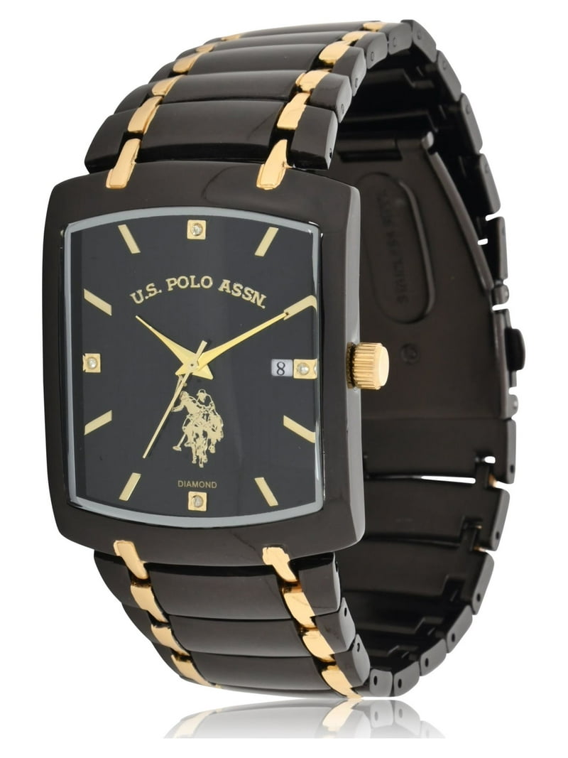 Polo Adult Male Analog Watch with Brick and Diamond on