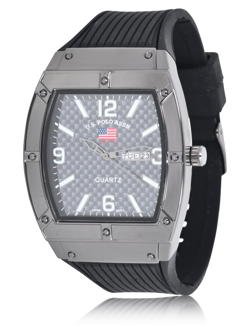 U.S. Polo Assn. Adult Male Analog Watch with Gun Metal Case and