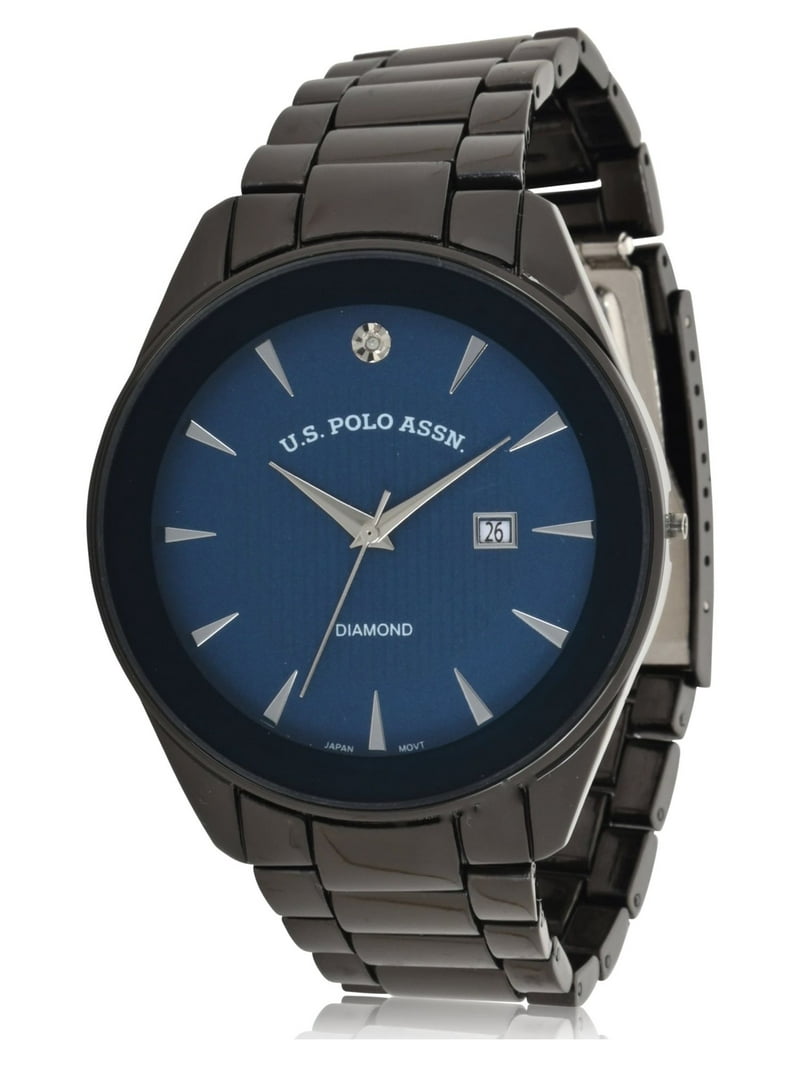 Polo Adult Male Bracelet Watch with Diamond on Blue