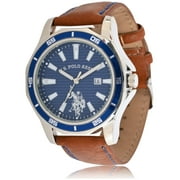 U.S. Polo Assn. Adult Male Vintage Watch with Blue and Silver USC50588WM