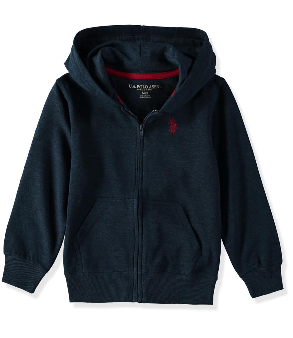 U.S. Polo Assn. Boys 4-20 Classic Fleece Zip Hoodie - Walmart.com