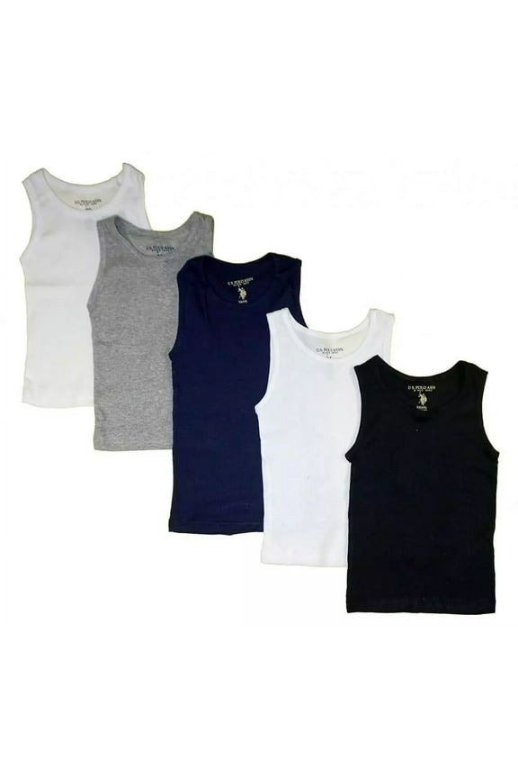 Boys 5-Pack Rib Knit Tank Tops - Assorted Colors, 18-20
