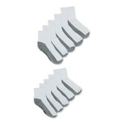 U.S. Polo Assn. Boys Ankle Socks, 10-Pack, Sizes S-L