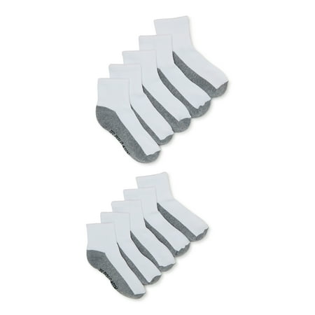 U.S. Polo Assn. Boys Ankle Socks, 10-Pack, Sizes S-L