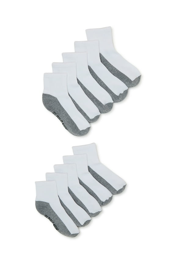 Boys Ankle Socks, 10-Pack, Sizes S-L