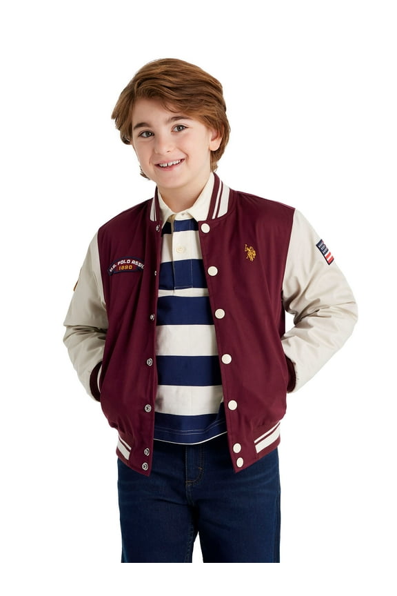 Boys Baseball Varsity Jacket, Sizes 4-18