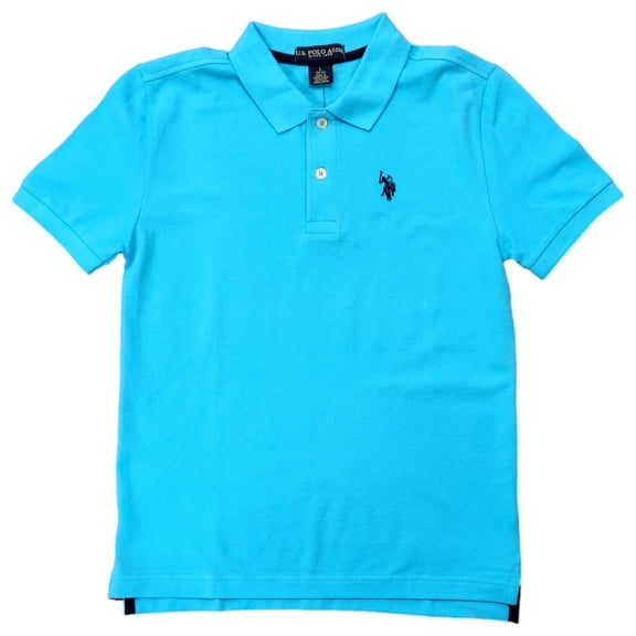 U.S. Polo Assn. Boys Blue Polo Short Sleeve Collared T-Shirt Polo Shirt Lg 10-12