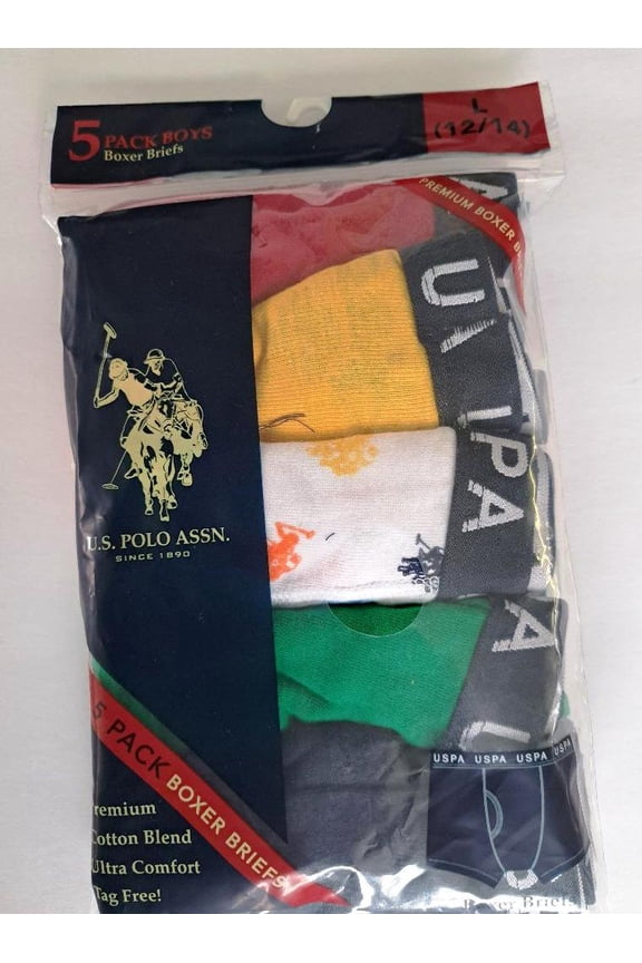 Boys Boxer Briefs, 5-Pack, Sizes S-XL