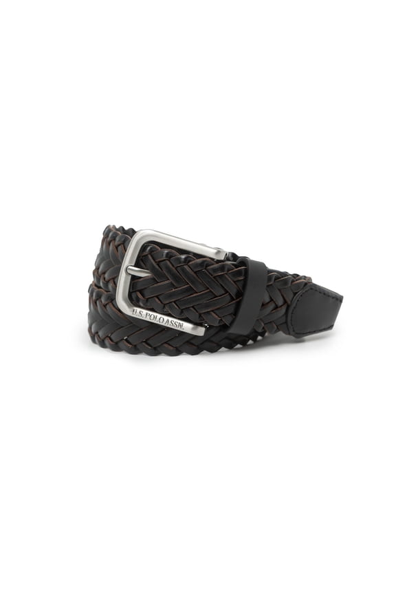Boys Braided Belt, Black, Size S-L