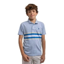 U.S. Polo Assn. Boys Chest Stripe Jersey Polo Shirt, Sizes 4-18