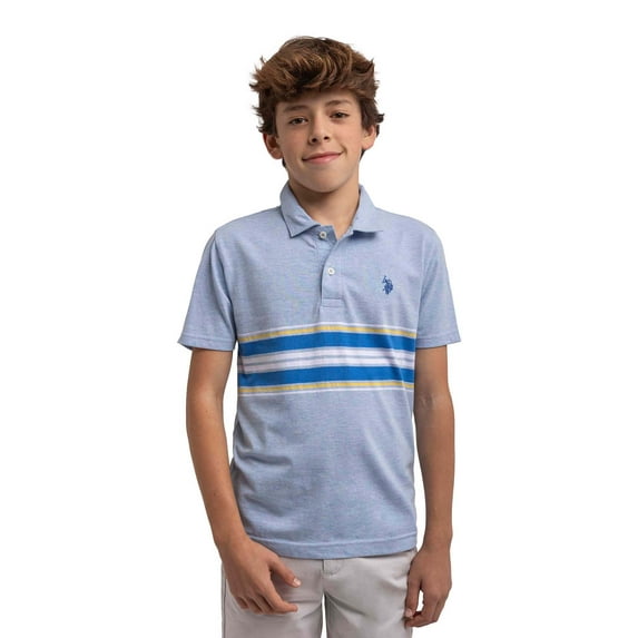 U.S. Polo Assn. Boys Chest Stripe Jersey Polo Shirt, Sizes 4-18