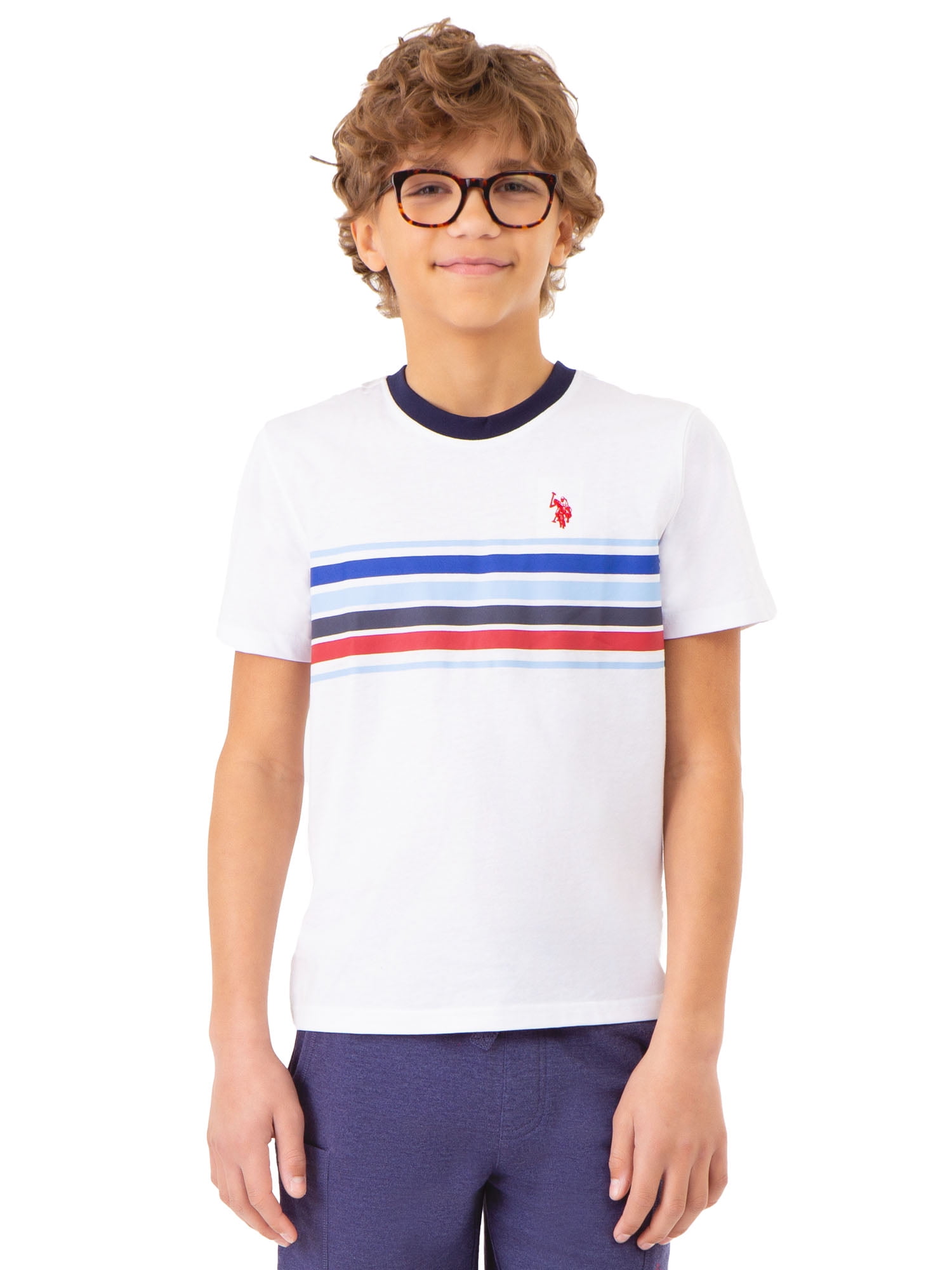 U.S. Polo Assn. Boys Chest Stripe T-Shirt, Sizes 4-18