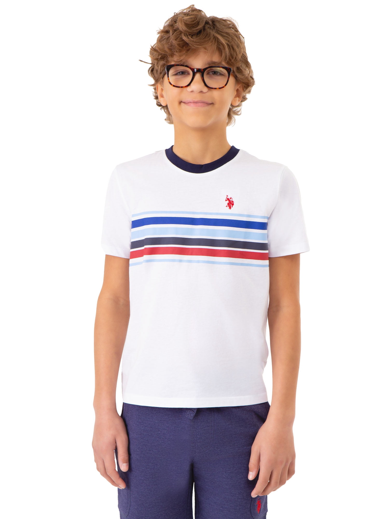 U.S. Polo Assn. Boys Chest Stripe T-Shirt, Sizes 4-18