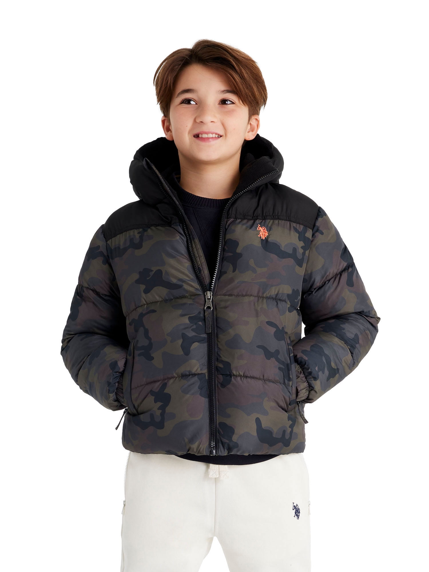 Polo Boys Colorblock Puffer Jacket, Sizes 4-18