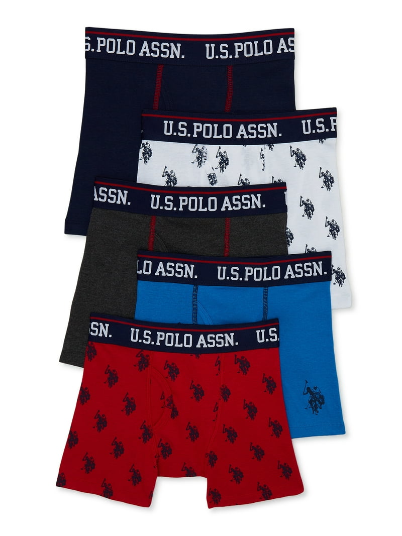 Polo Boys Cotton Tagless Underwear Boxer Briefs,