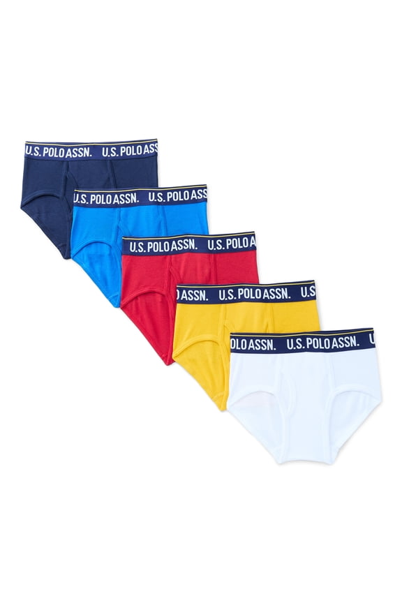Boys Tagless Underwear Briefs, 5-Pack, Sizes S-XL