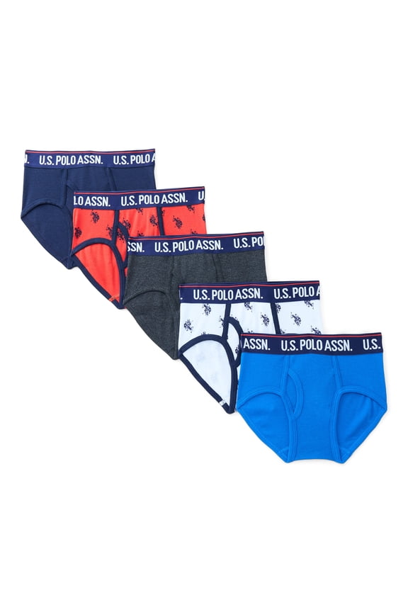 Boys Tagless Underwear Briefs, 5-Pack, Sizes S-XL