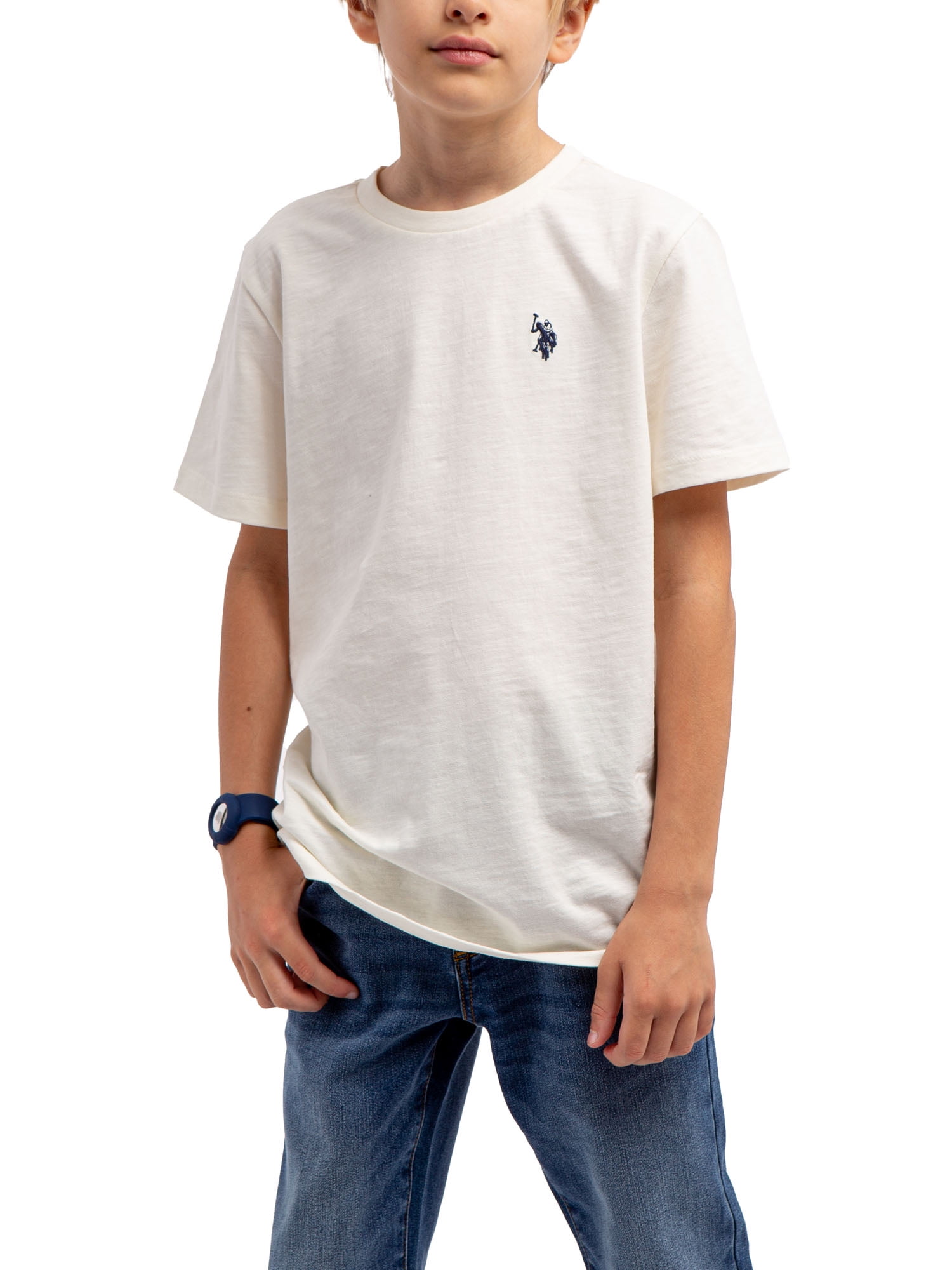 U.S. Polo Assn. Boys Crew Neck Short Sleeve T-Shirt, Size 4-18