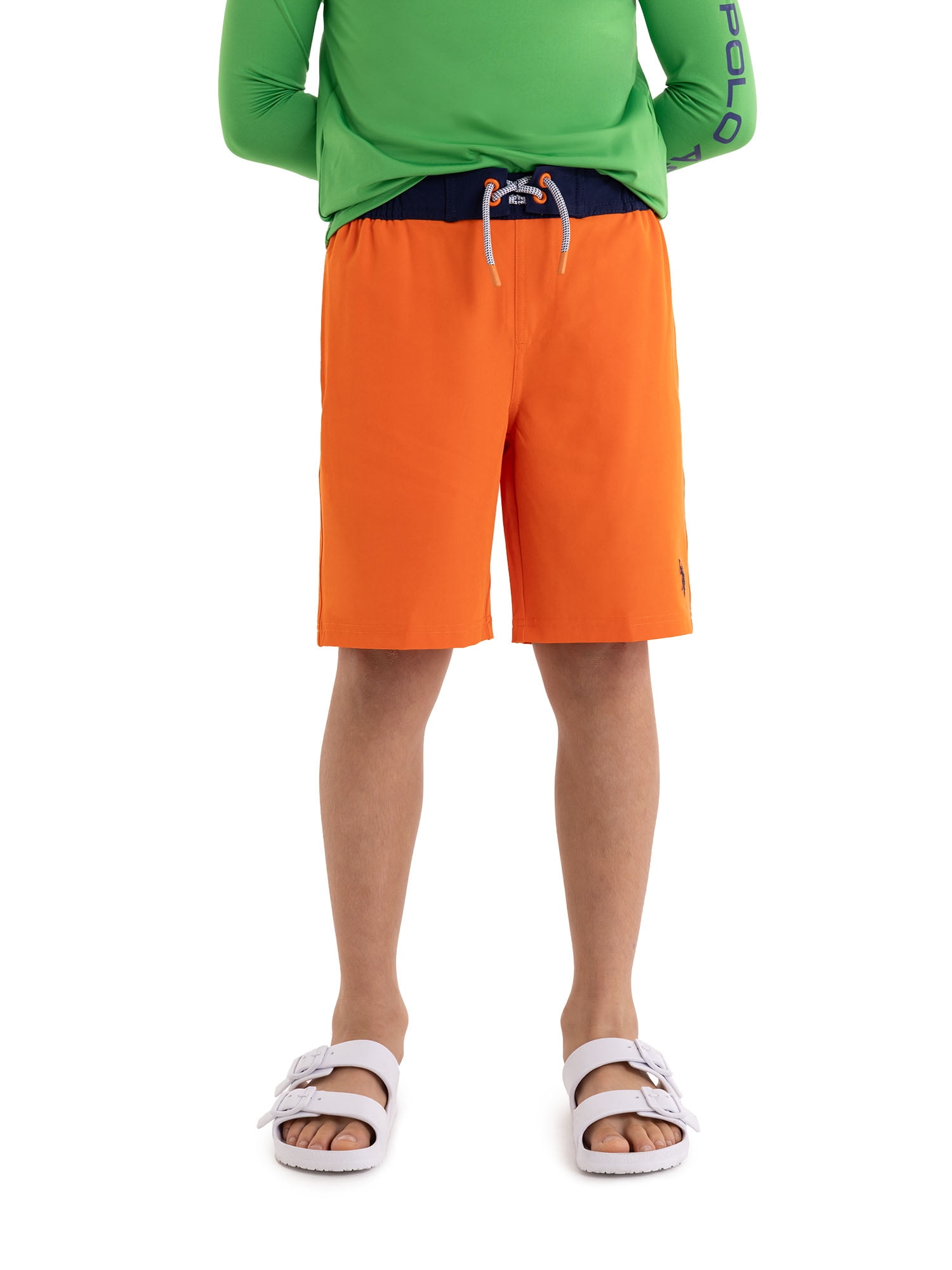 U.S. Polo Assn. Boys E-Board Swim Short with Brief Liner, Sizes 4-18