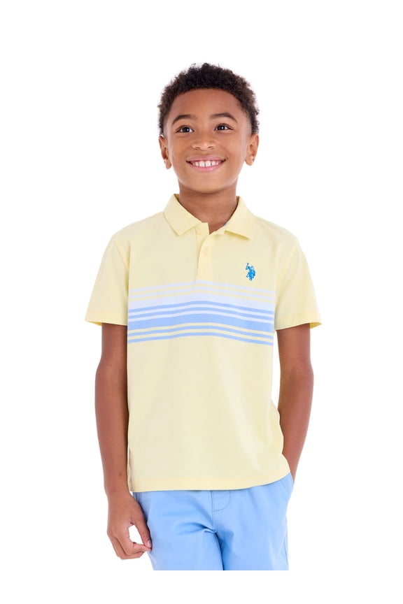 Boys Chest Stripe Jersey Polo, Sizes 4-18