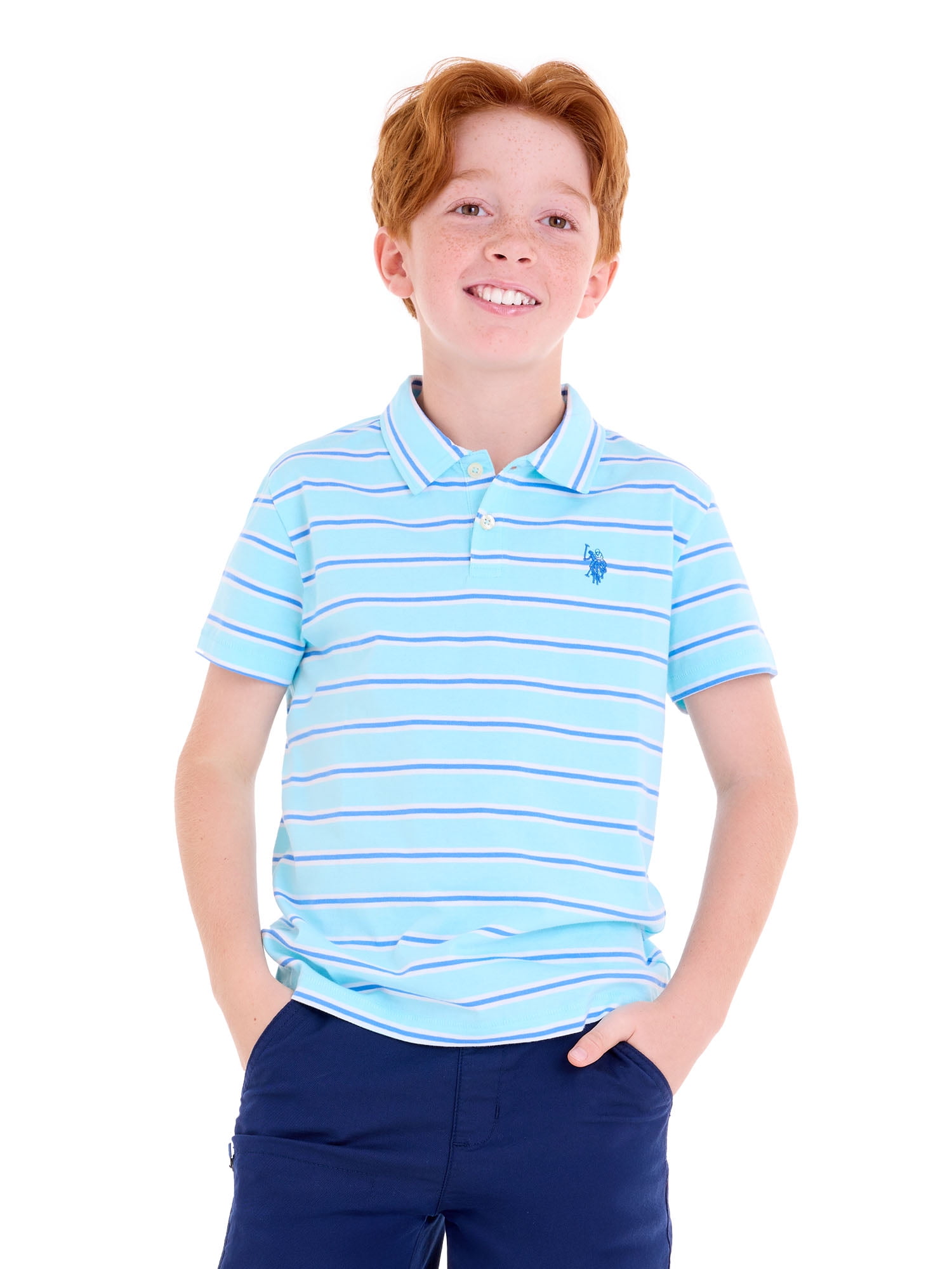 U.S. Polo Assn. Boys Everyday Play Jersey Polo, Sizes 4-18