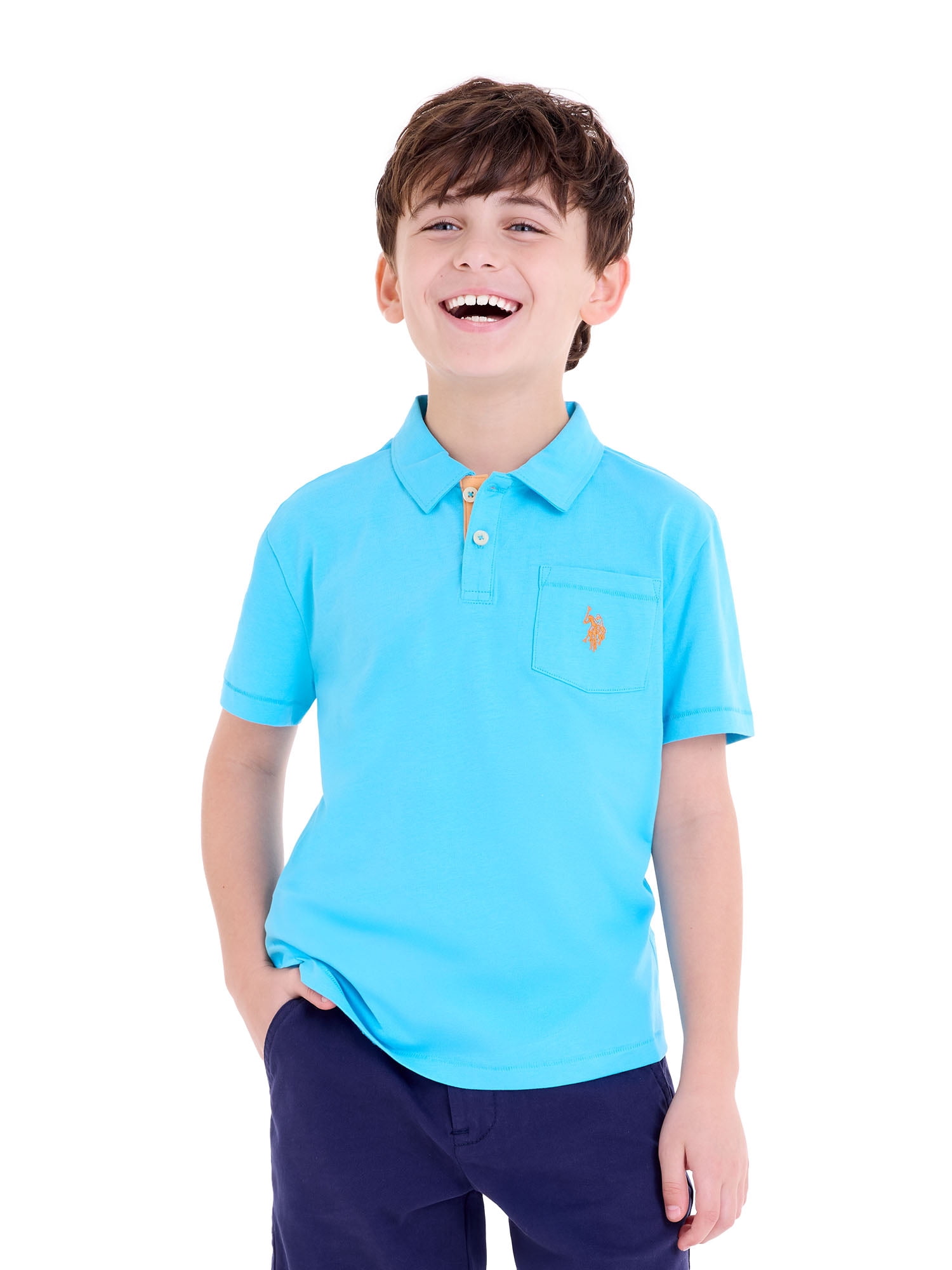 U.S. Polo Assn. Boys Everyday Play Jersey Polo, Sizes 4-18