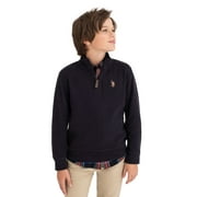 U.S. Polo Assn. Boys Flatback Rib Quarter Zip, Sizes 4-18