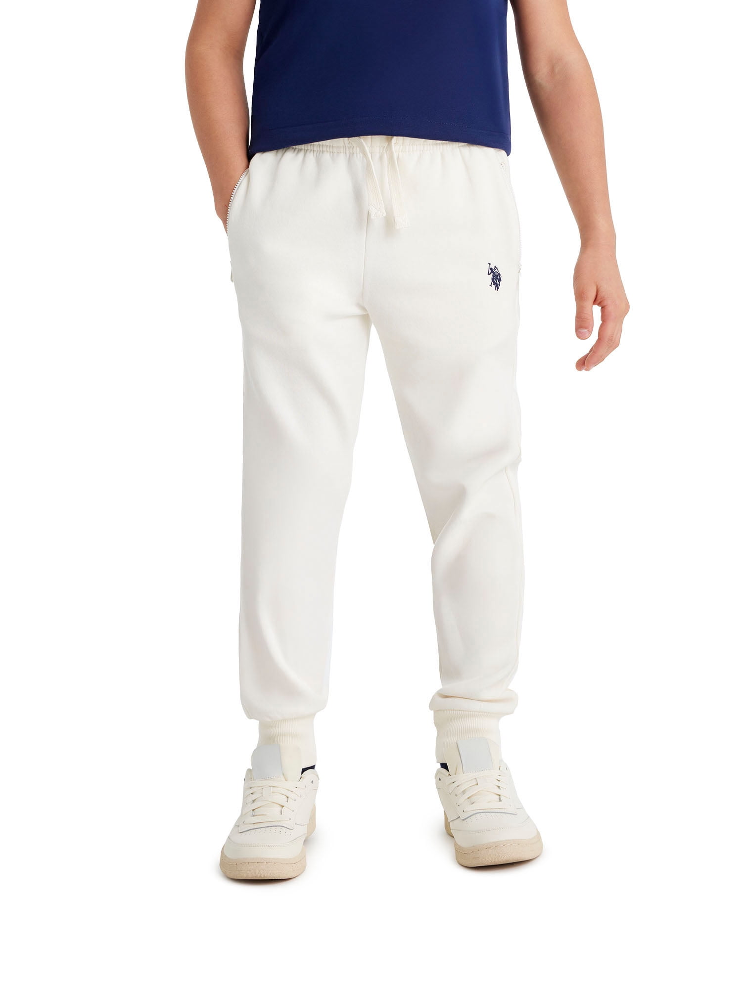 U.S. Polo Assn. Boys Fleece Jogger Pant Zip Pocket, Sizes 4-18