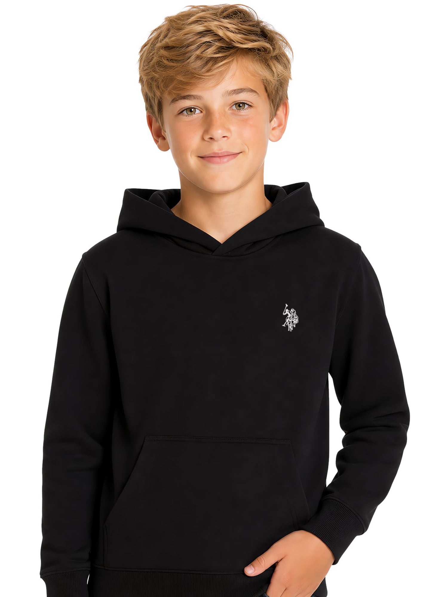 U.S. Polo Assn. Boys Fleece Pullover Hoodie, Sizes 4-18