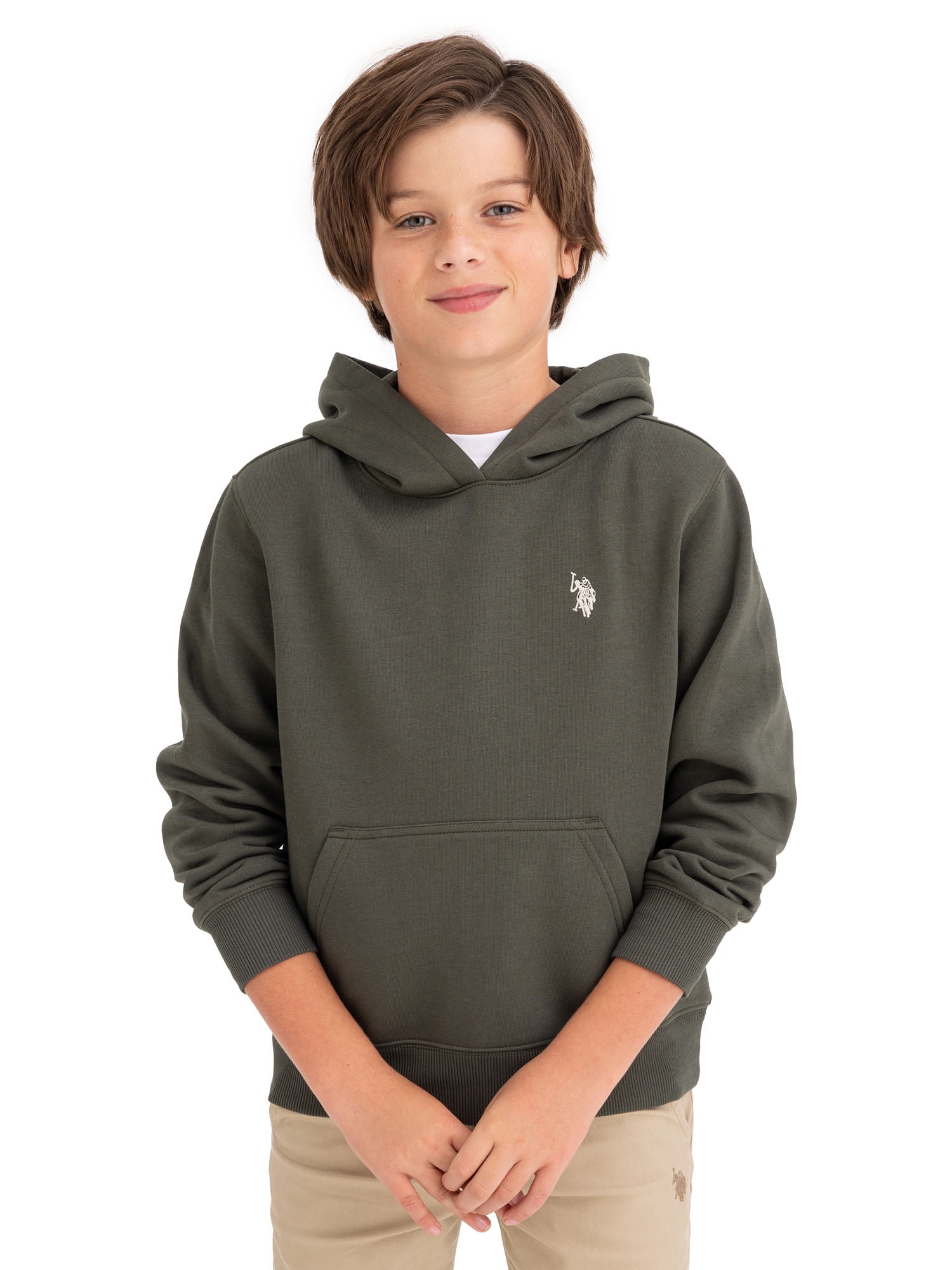 U.S. Polo Assn. Boys Fleece Pullover Hoodie, Sizes 4-18
