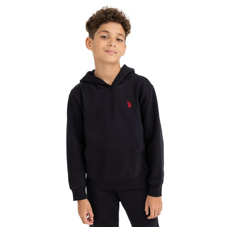 U.S. Polo Assn. Boys Fleece Pullover Hoodie Sizes 4 18 Walmart