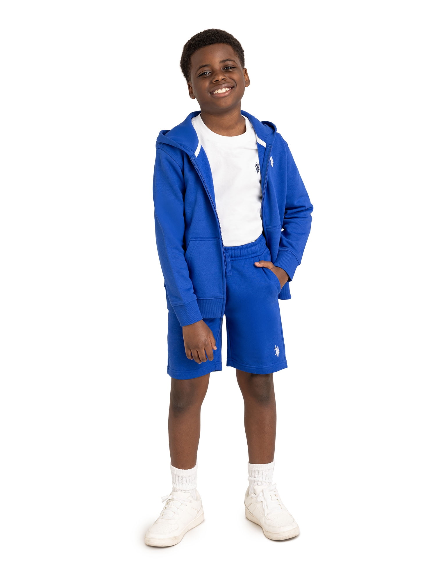 U.S. Polo Assn. Boys Fleece Short with Zipper Pockets, Sizes 4-18