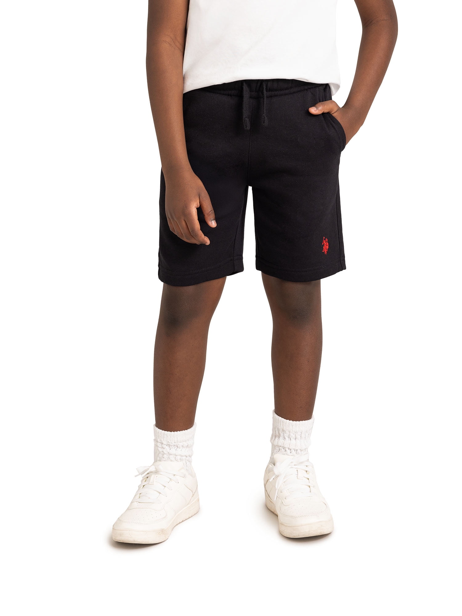 U.S. Polo Assn. Boys Fleece Short with Zipper Pockets, Sizes 4-18
