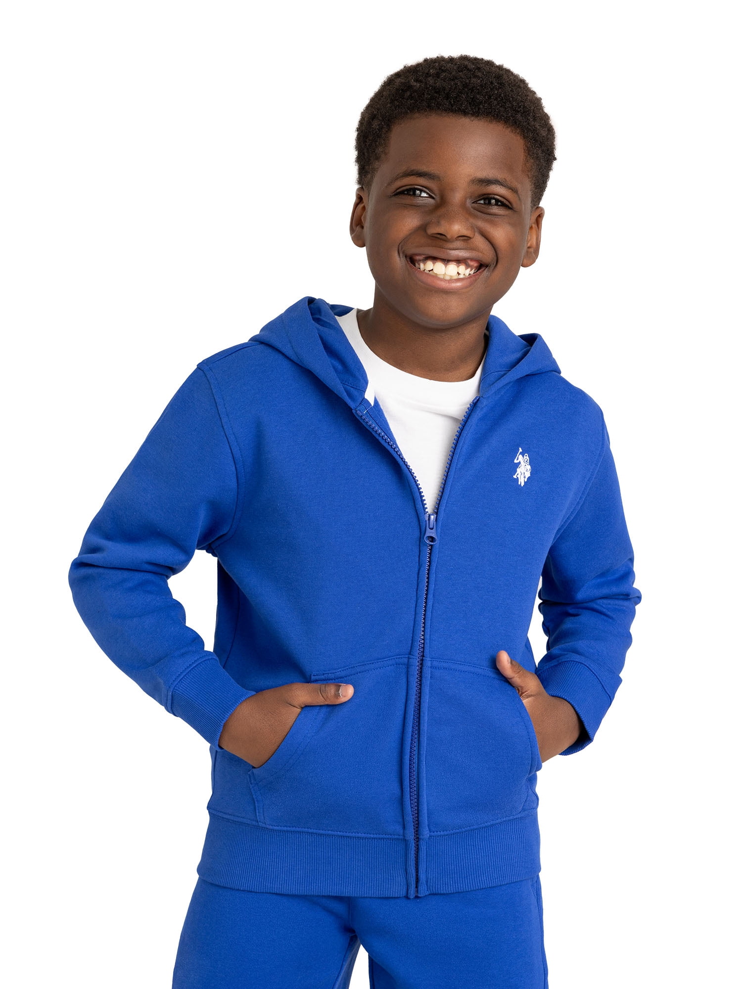 U.S. Polo Assn. Boys Fleece Zip-Up Hoodie, Sizes 4-18
