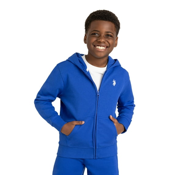 U.S. Polo Assn. Boys Fleece Zip-Up Hoodie, Sizes 4-18