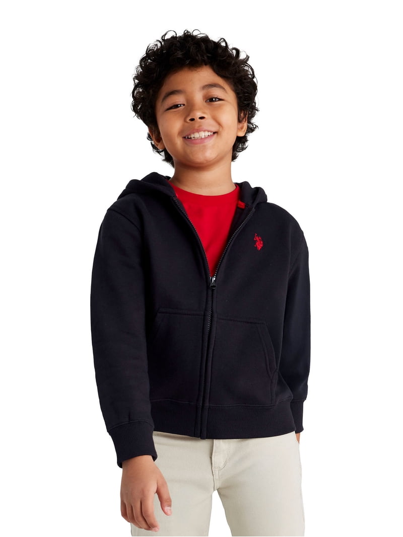 U.S. Polo Assn. Boys Fleece Zip-Up Hoodie - Sweatshirt - Walmart.com