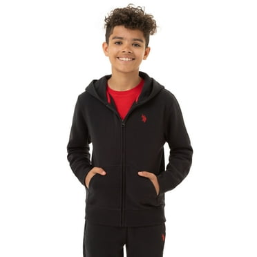 U.S. Polo Assn. Boys Fleece Zip-Up Hoodie, Sizes 4-18