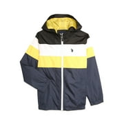 U.S. POLO ASSN. Boys Full Zip Hooded Windbreaker Jacket with Pockets, Sizes 4-16