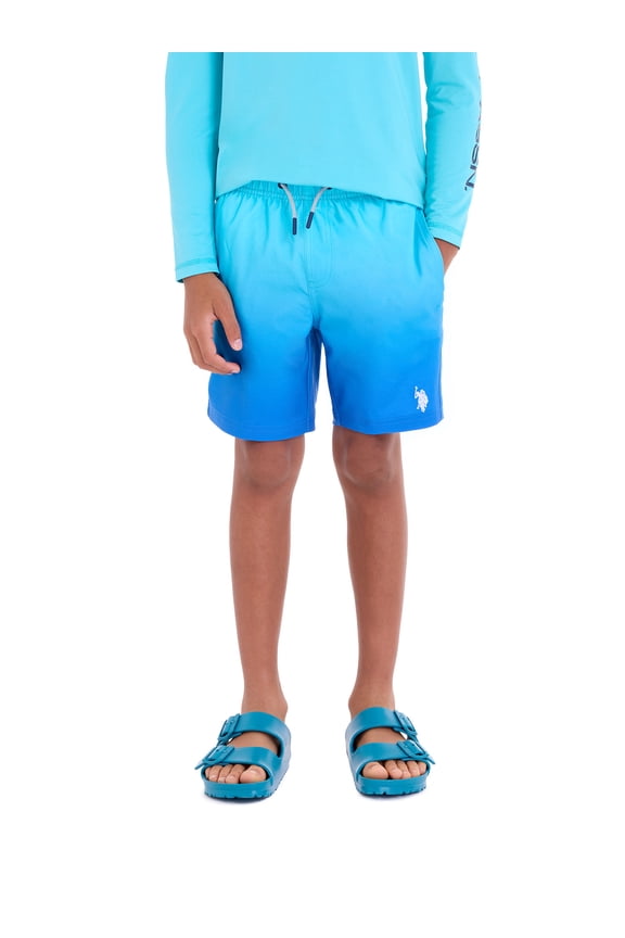 U.S Polo Assn. Boys Gradient Print Swim Short, Sizes 4-18