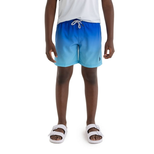 U.S. Polo Assn. Boys Gradient Print Swim Short, Sizes 4-18